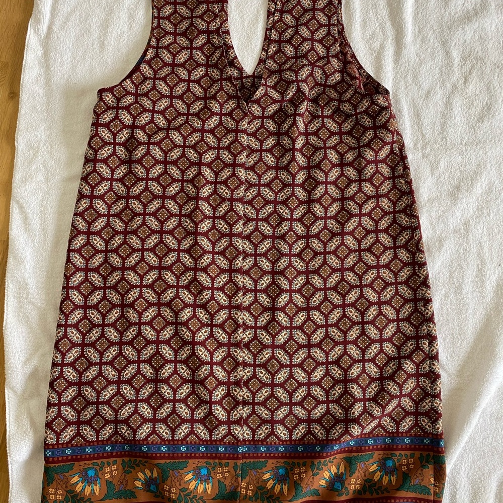Soprano Red and White Mini Sundress Halter Sleeveless